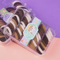 1077 Five-Compartment Box with Brown Rubber Bands