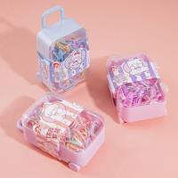 1115 large suitcase with black leather straps