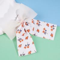 Mixed-pattern gauze bow tie duck clip