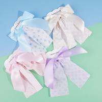 粉红拼色领结鸭夹