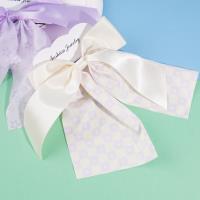 粉红拼色领结鸭夹