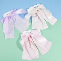 粉红拼色领结鸭夹