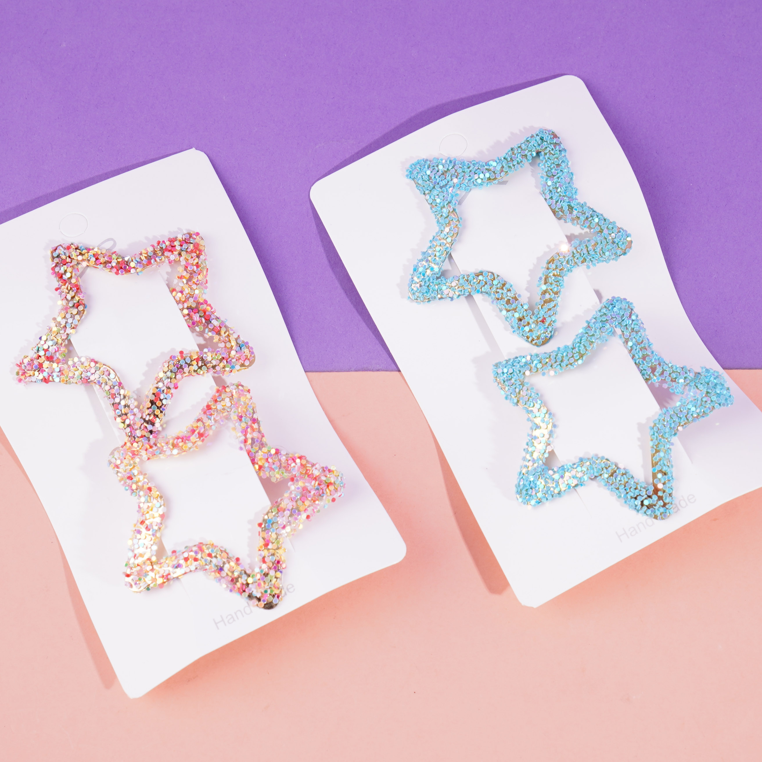 Small glitter star BB clip