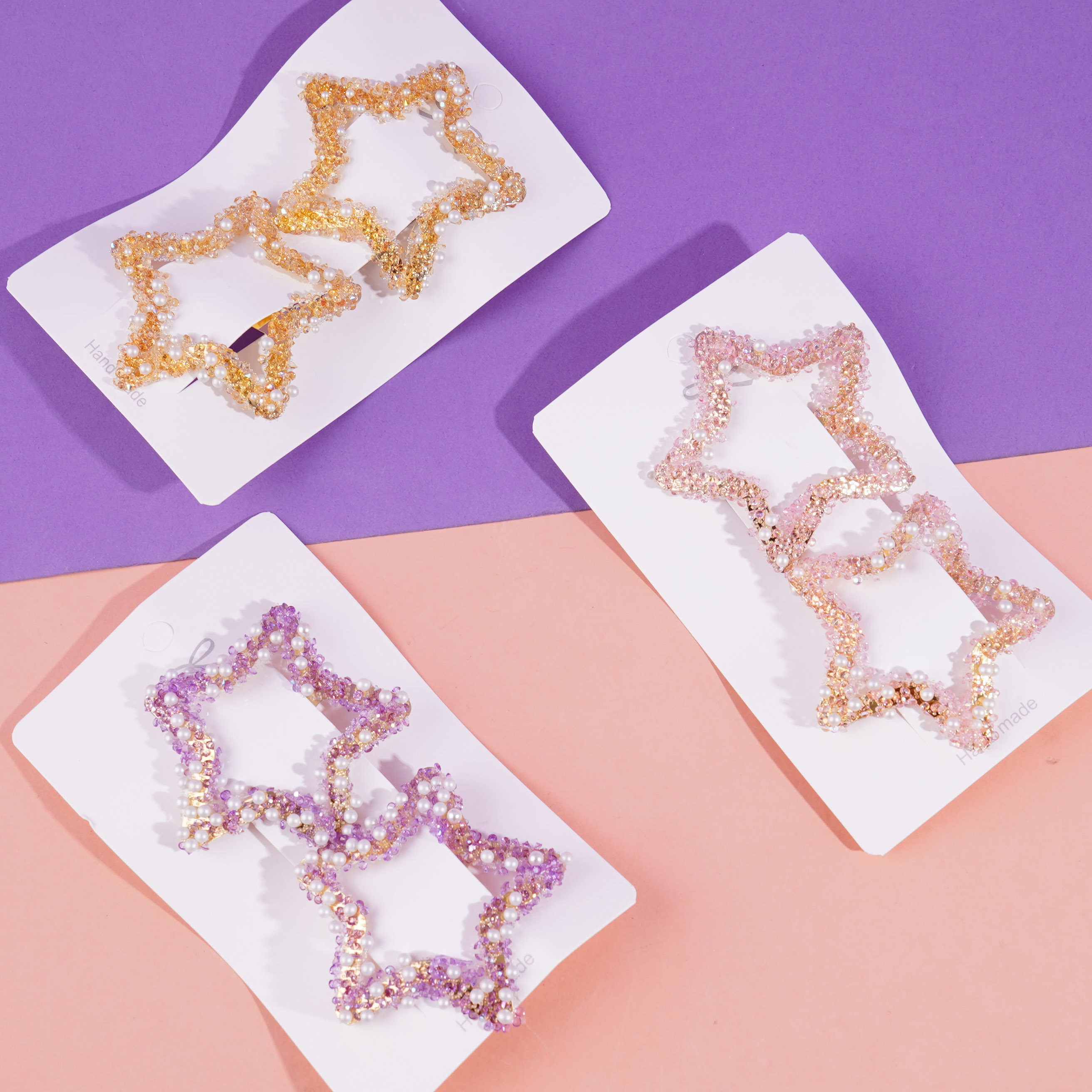 Colored Diamond Five-Pointed Star BB Clip