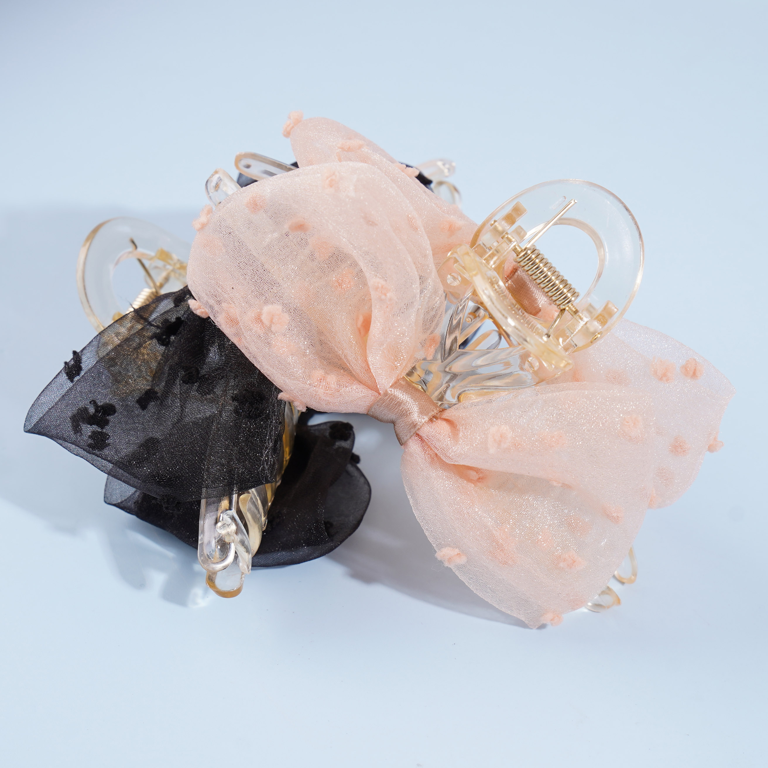 韩版点点领结抓夹