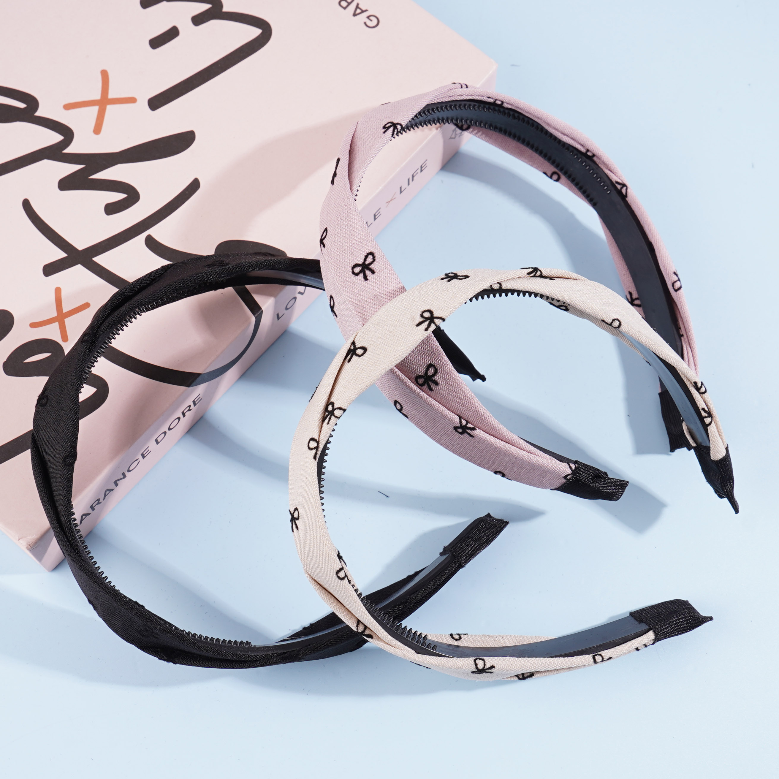 Double bow tie headband hair clip