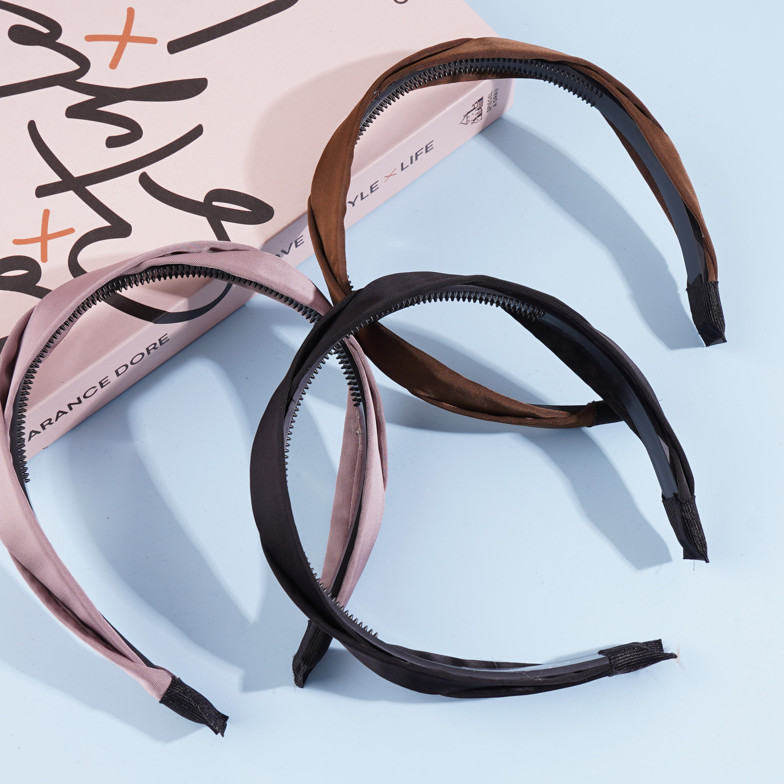 Double Mantou Bright Cloth Headband Hairpin