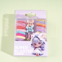 1116 Small Square Box with Colorful Rubber Bands