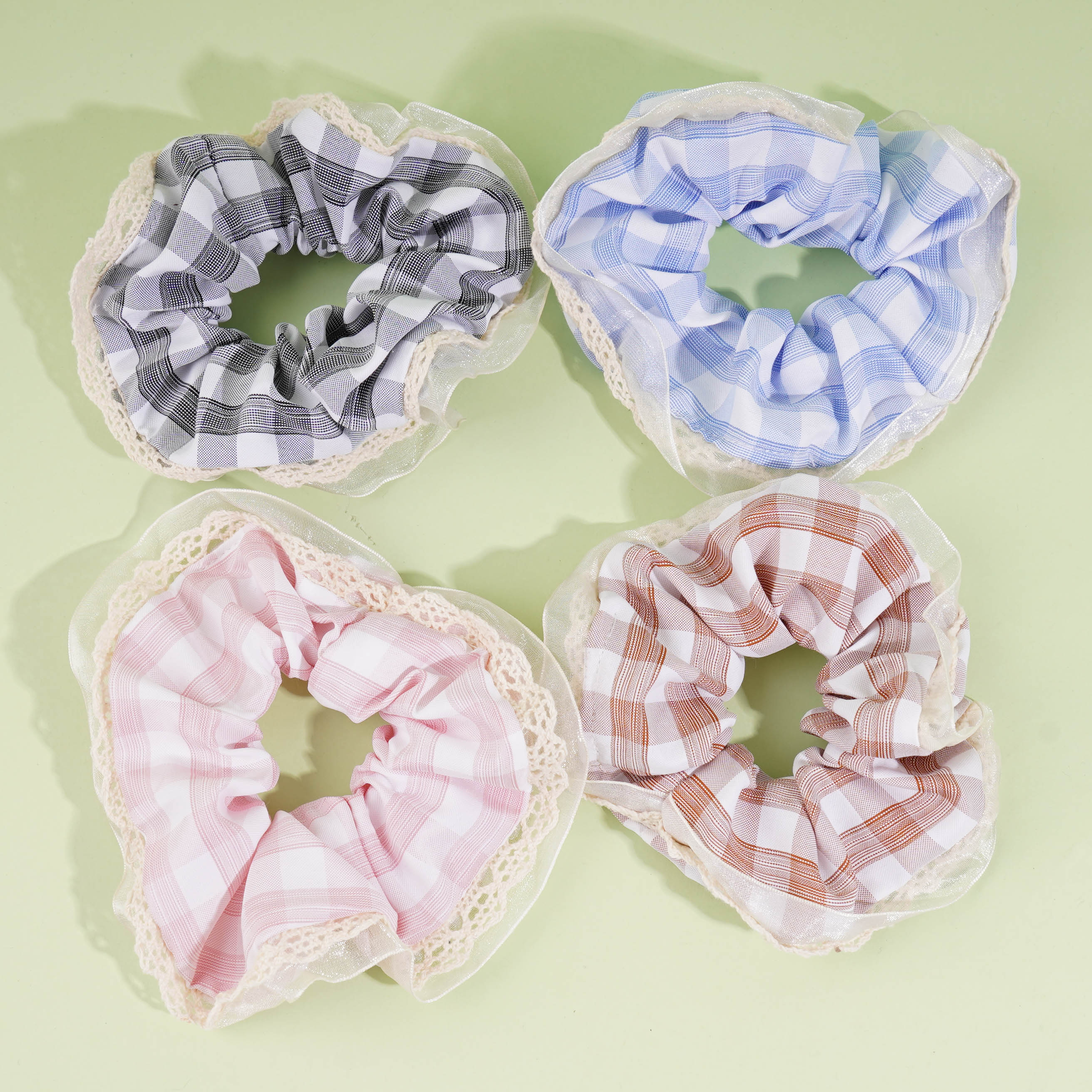 大方格蕾丝头花肠圈