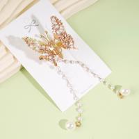 Pearly butterfly chain necklace with duck clip (mixed design)