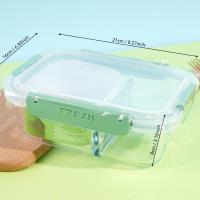 Boîte de conservation en verre rectangulaire de 1000 ml à deux compartiments, modèle JH-1605.