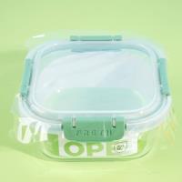 صندوق تخزين زجاجي مربع سعة 800 مل، JH-1612.