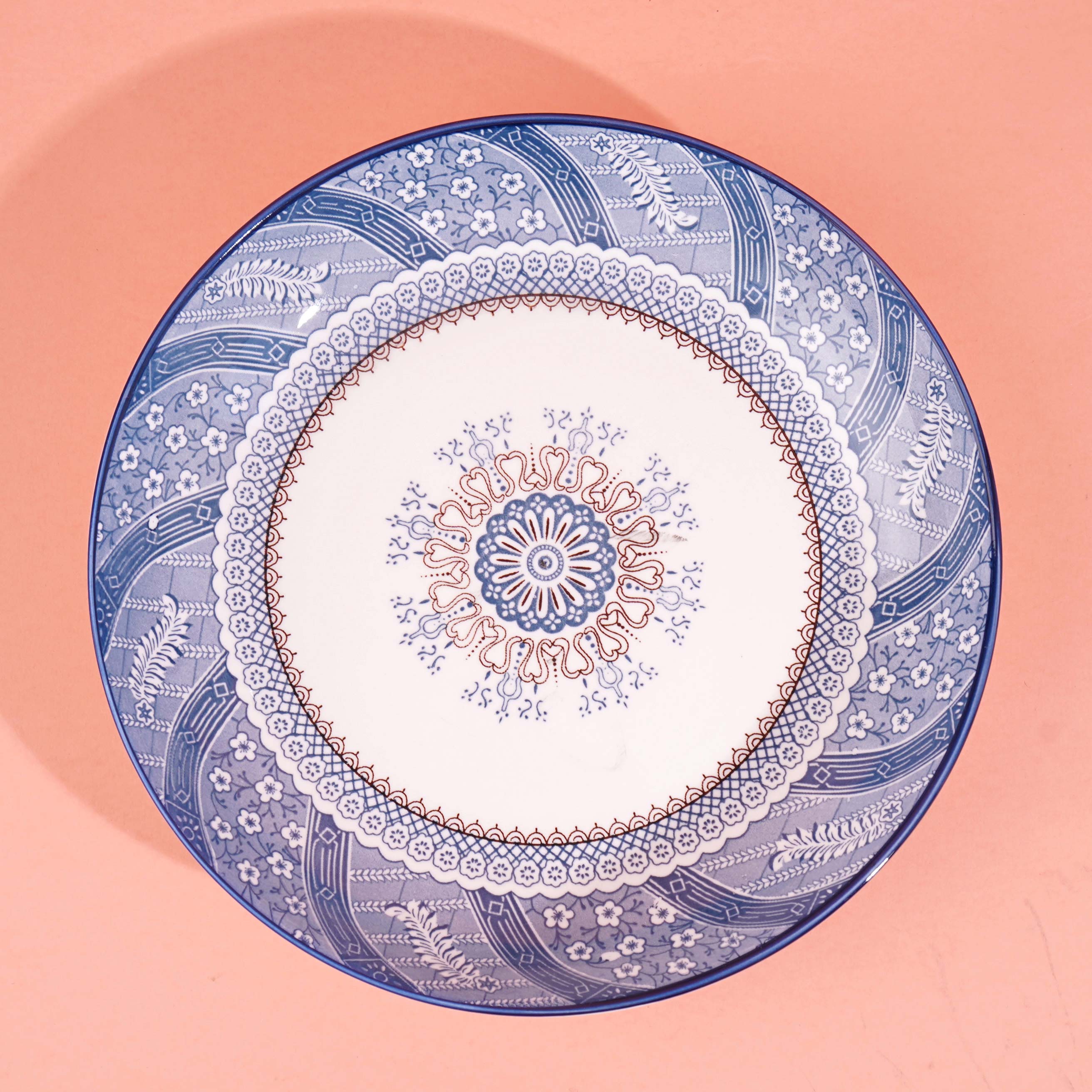 8 inch cheese plate - Blue and White Porcelain