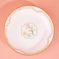 8 inch fruit plate - Green Narcissus