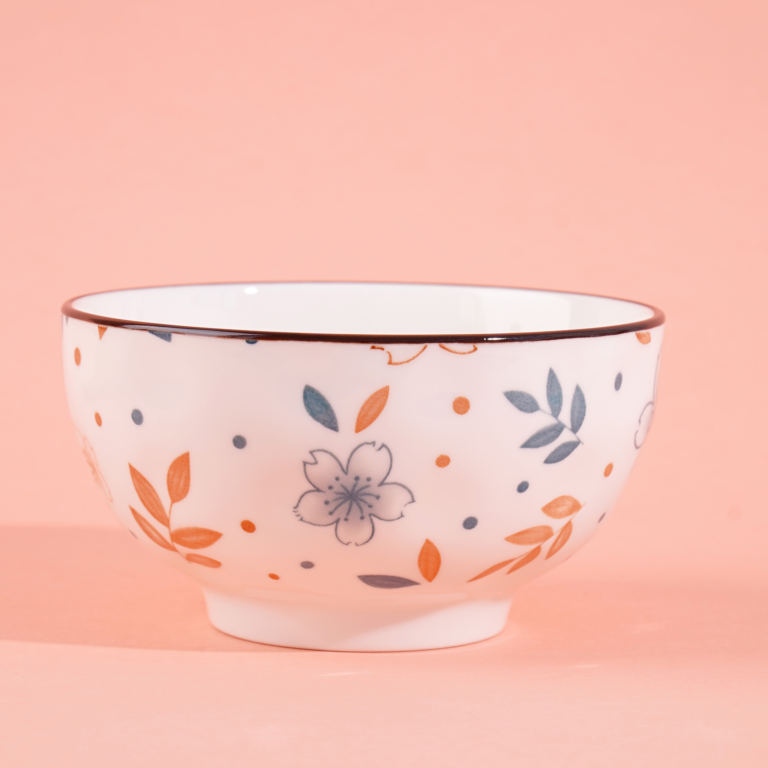 4.5-inch stone-patterned bowl - Jade Flower Falling Leaves