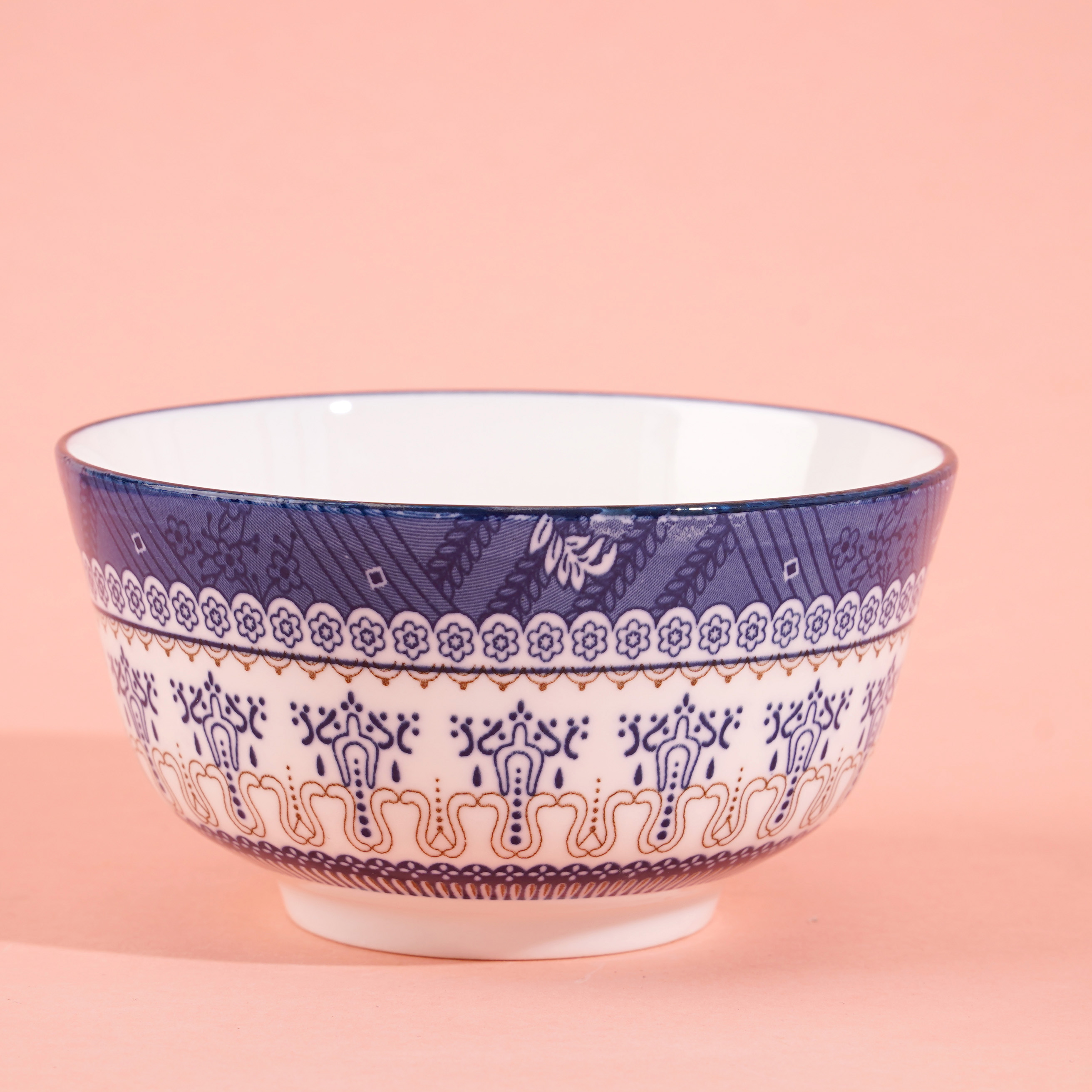 4.6-inch European-style bowl - blue and white porcelain
