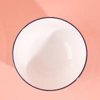 إنها صحن أوروبي بحجم 4.6 بوصة - ذو لون أزرق وأبيض.