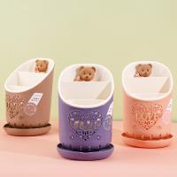 حامل الأعواد الخشبية QY-6609 على شكل دب.