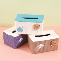 Boîte de mouchoirs en papier QY-6443 en forme d'ours.
