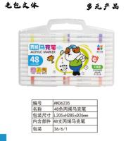 48-color acrylic marker pen with round barrel, model AKD6235
