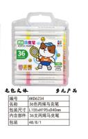 36-color acrylic marker pen with round barrel, model AKD6234