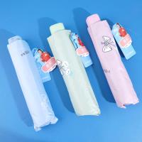 Parapluie Spring and Umbrella 2177 avec un nœud papillon en forme de lapin, de 55 cm de long et en or 8K.