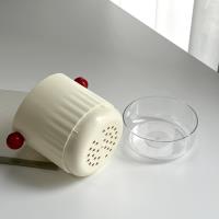 TD-1014 Sugar Bean Round Chopstick Holder, Red