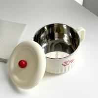 TD-1008糖豆304不锈钢内胆泡面碗红色