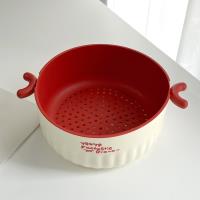 سلة فواكه وخضروات مستديرة حمراء من TD-1013