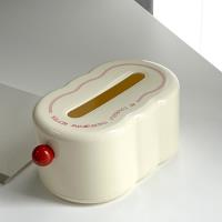 Boîte de mouchoirs en papier Sugar Bean TD-1019, de couleur rouge.