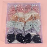 Net lace-embroidered bow tie duck clip