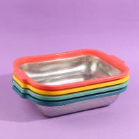 塑边密孔小号方篮