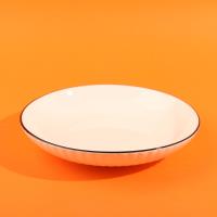 8 inch vertical striped plate