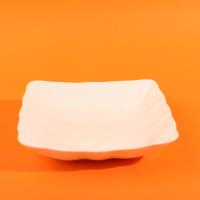 7-inch lace - white square plate