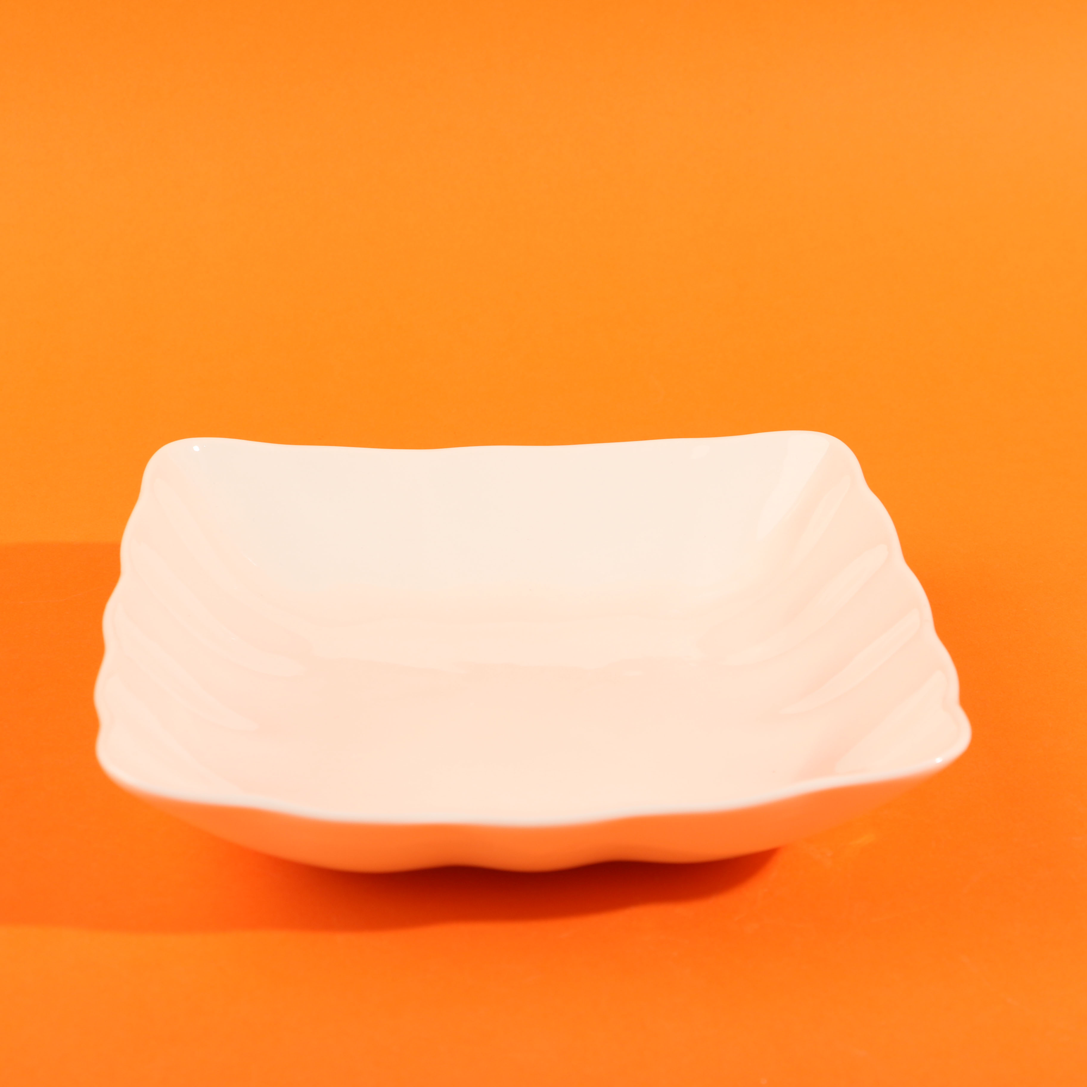 7-inch lace - white square plate