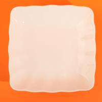 7-inch lace - white square plate