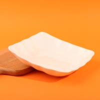 7-inch lace - white square plate