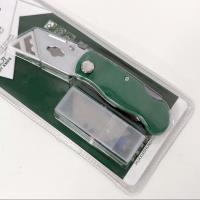 Premium green-handled folding art knife