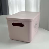 Boîte de rangement TH-9632 de petite taille de couleur rose.