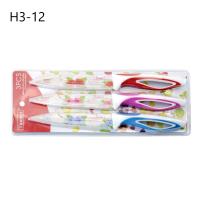TMDJ H3-12 Colorful Printed Three-Piece Fruit Knife Set