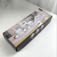 B018 Hammered Finish Glossy Straight-Striped Glass Cup Set