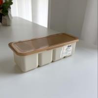 Transparent four-compartment seasoning box 587