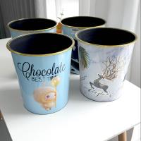 8622金边卡通垃圾桶