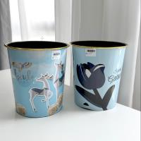 8622金边卡通垃圾桶