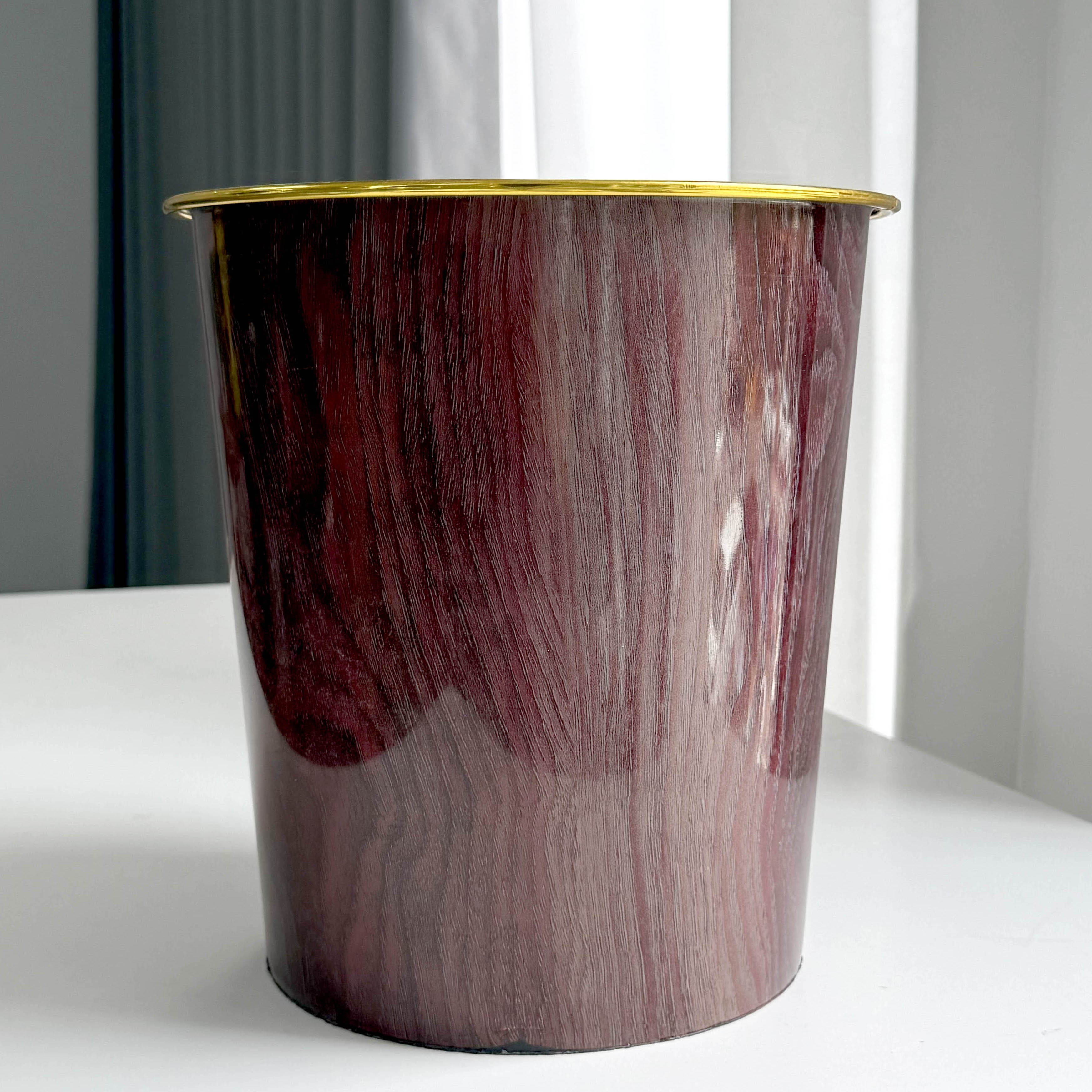 8622 Phnom Penh-style wooden-patterned trash can