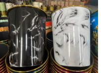 8622 Marble-patterned trash can