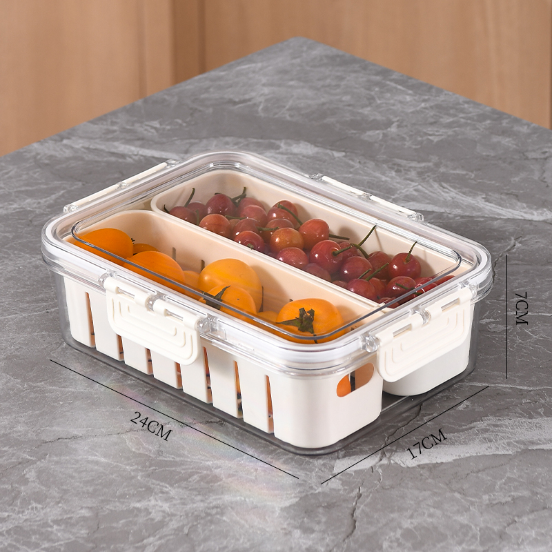 TM1024PET Low-profile Draining Two-compartment Basket
