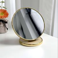 60243 Miroir en bois avec bordure doronde ronde