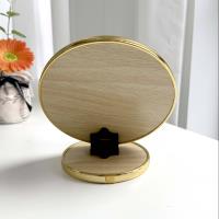 60243 Miroir en bois avec bordure doronde ronde