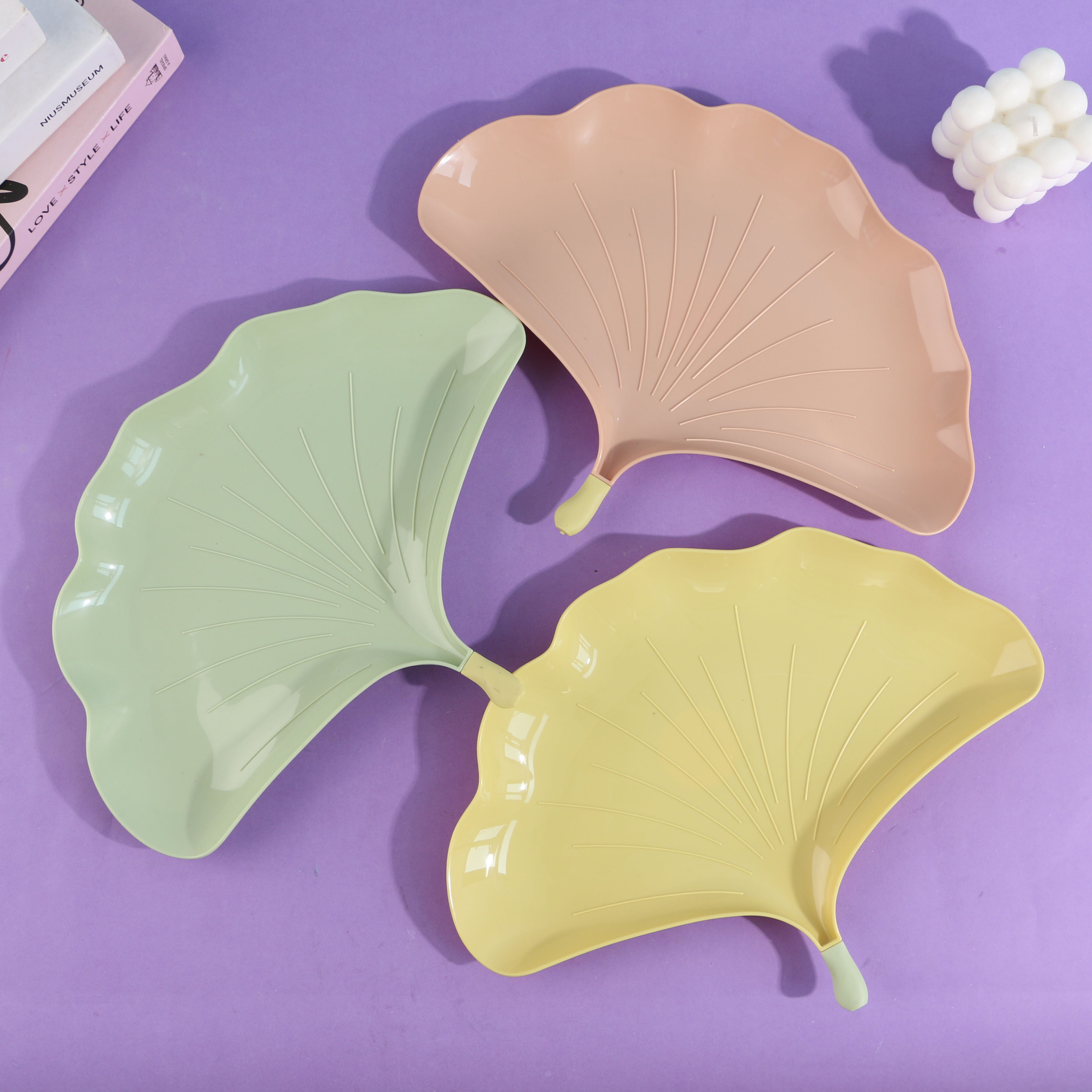 HT-Ginkgo Leaf Fruit Plate 765